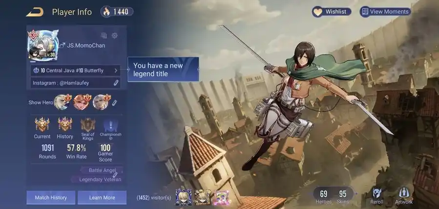 Arena of Valor account