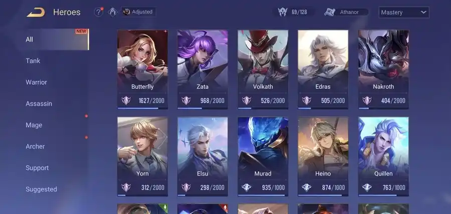 Arena of Valor account