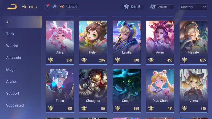 Arena of Valor account