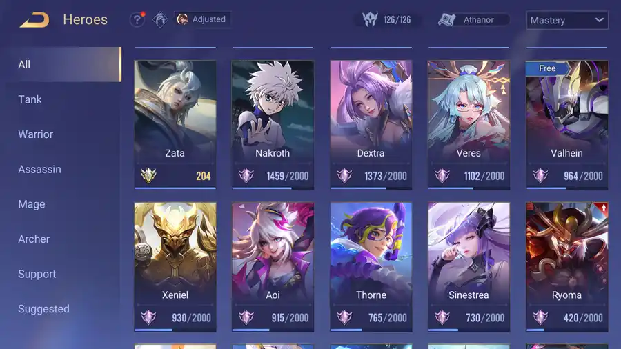 Arena of Valor account