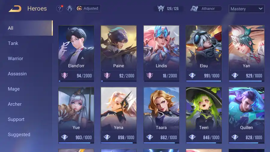 Arena of Valor account