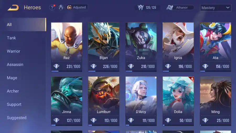 Arena of Valor account