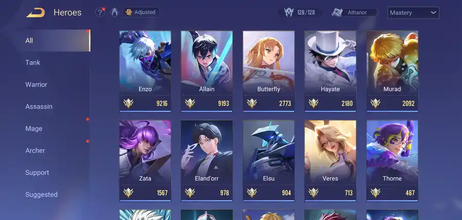 Arena of Valor account