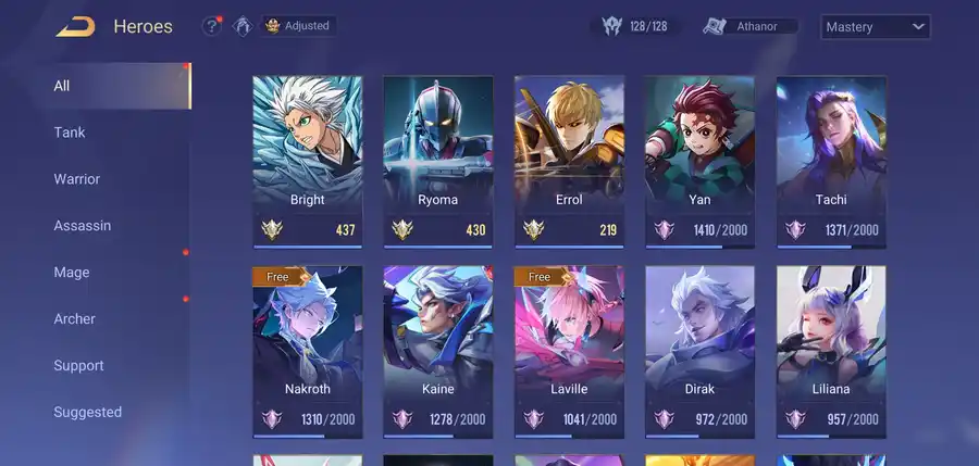 Arena of Valor account