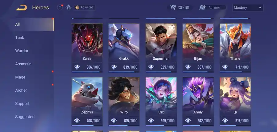 Arena of Valor account