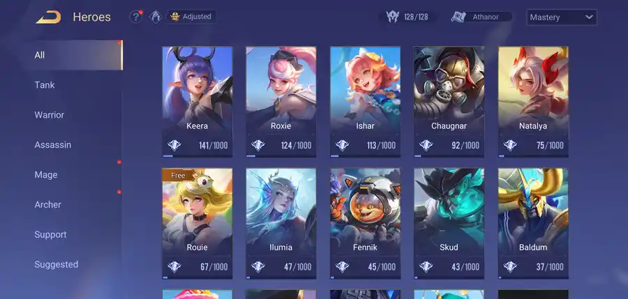 Arena of Valor account