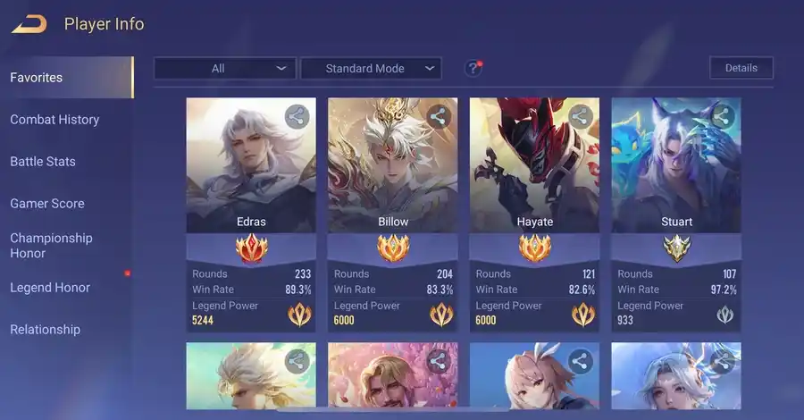 Arena of Valor account