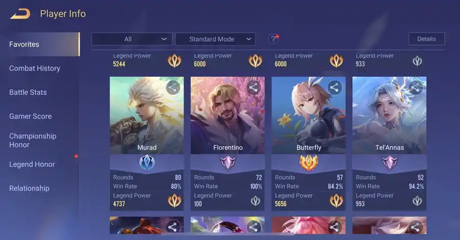 Arena of Valor account