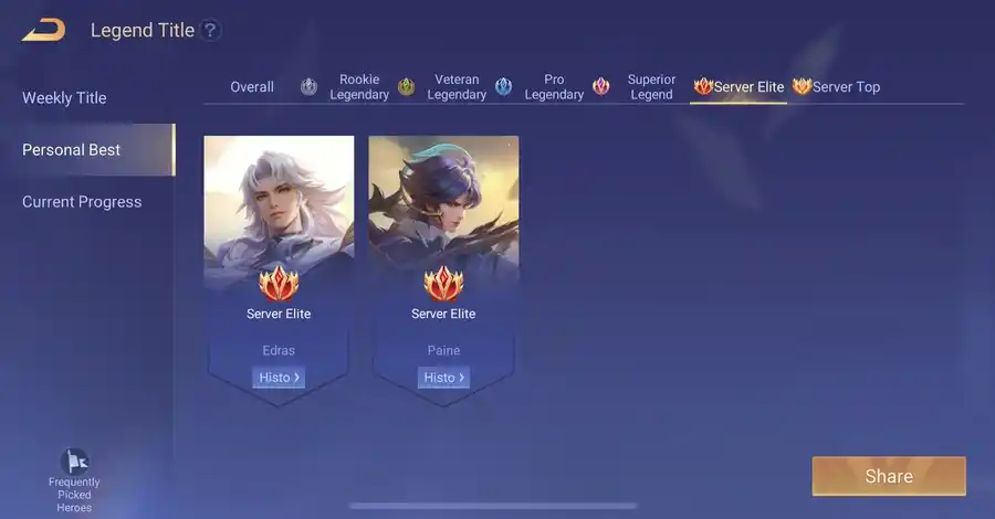 Arena of Valor account
