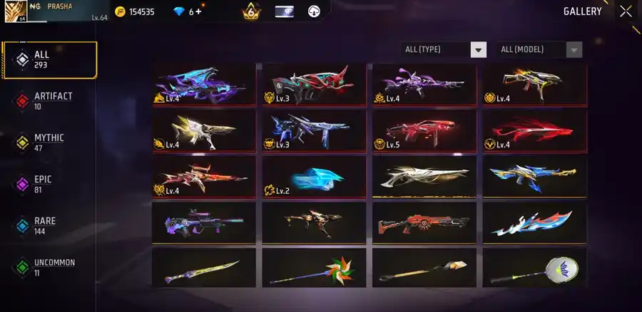Free Fire account